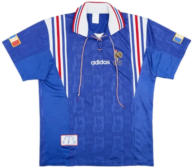 adidas 1996-98 France Home Shirt - 8/10 - (M)