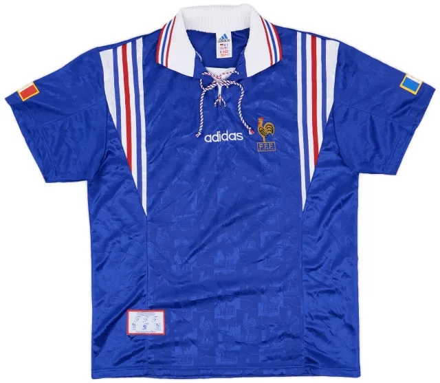 adidas 1996-98 France Home Shirt - 9/10 - (L)