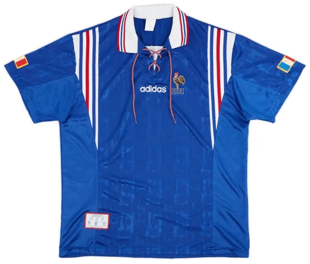 adidas 1996-98 France Home Shirt - 9/10 - (L/XL)