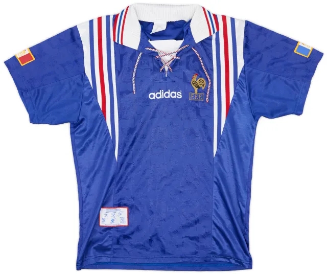 adidas 1996-98 France Home Shirt - 8/10 - (S)