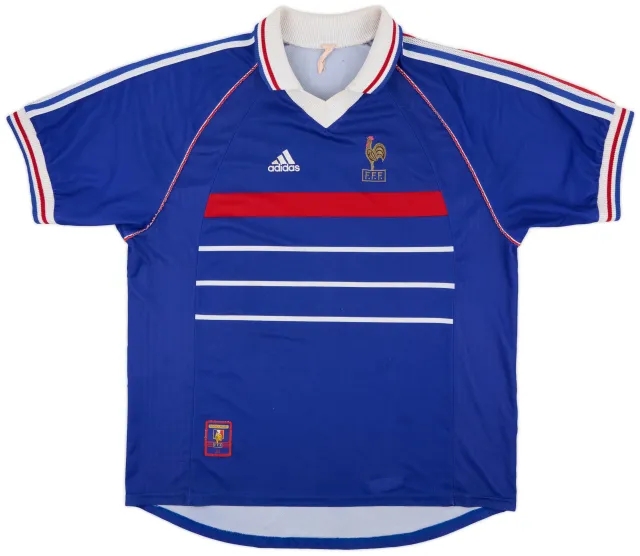 adidas 1998-00 France Home Shirt - 8/10 - (XL)