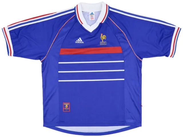 adidas 1998-00 France Home Shirt - 9/10 - (XL)