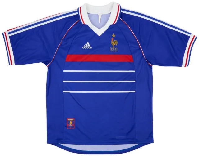 adidas 1998-00 France Home Shirt - 9/10 - (XL)