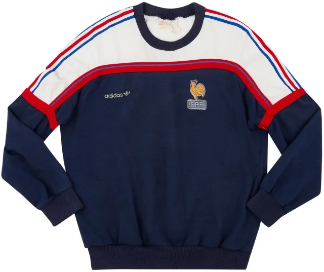 adidas France Mens LS Home Shirt 1980