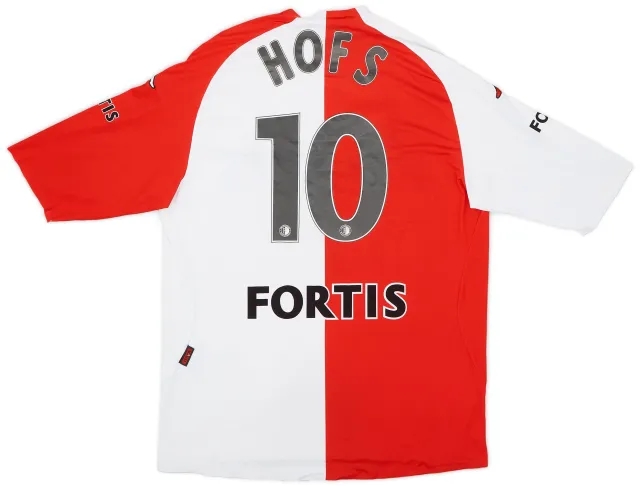 Kappa 2006-07 Feyenoord Player Issue Home Shirt Hofs #10 - 7/10 - (M)