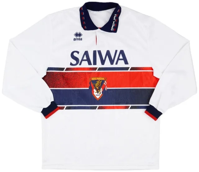 Errea 1992-93 Genoa Away L/S Shirt - 9/10 - (L)
