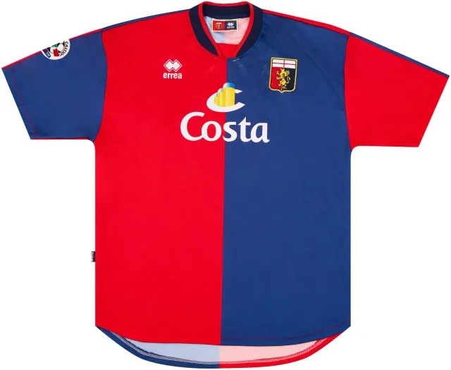 Errea 2003-04 Genoa Match Issue Home Shirt Cordone #17