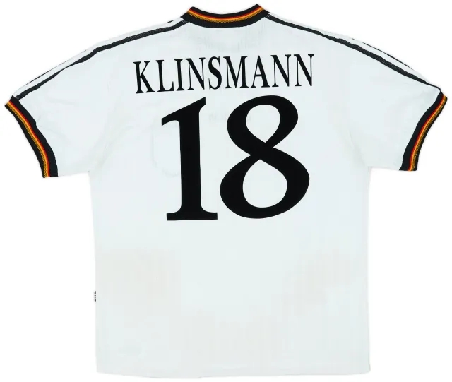 adidas 1996-98 Germany Home Shirt Klinsmann #18 - 6/10 - (L)