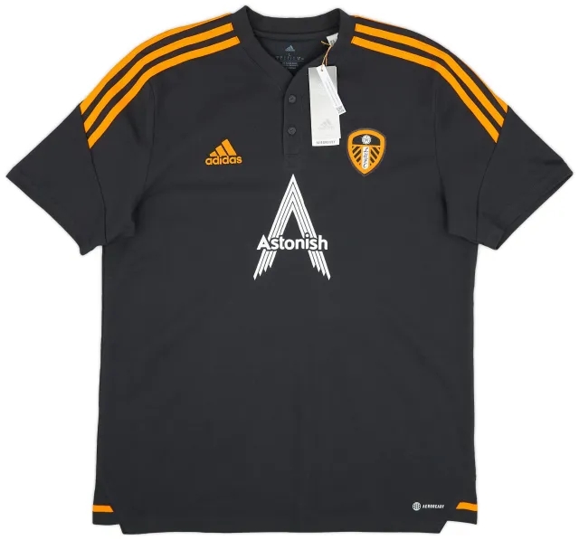 adidas 2022-23 Leeds United Player Issue Polo T-Shirt (XS)