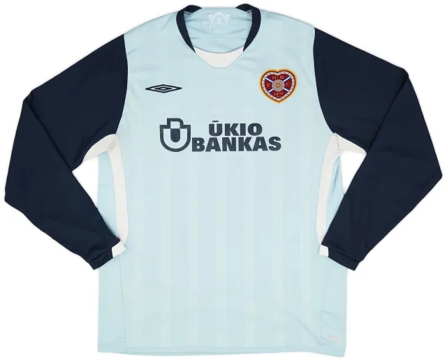 Umbro 2009-10 Hearts Away L/S Shirt - 8/10 - (L)