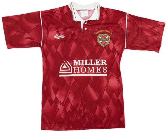 Bukta Heart of Midlothian Boys SS Home Shirt 1990/91