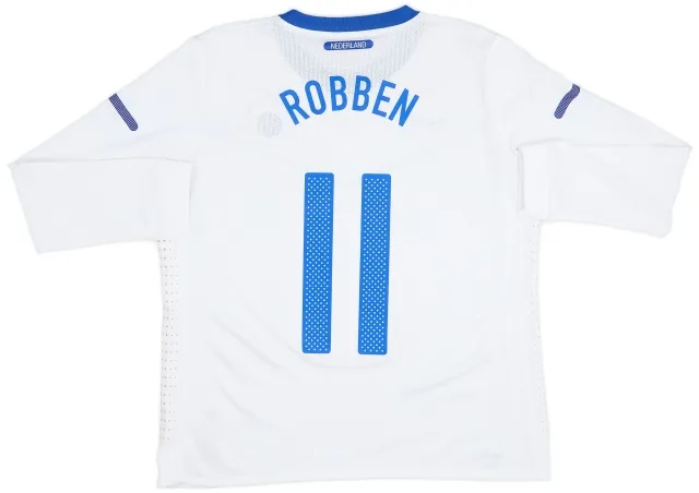 Nike 2010-11 Netherlands Player Issue Away L/S Shirt Robben #11 - 6/10 - (XL)