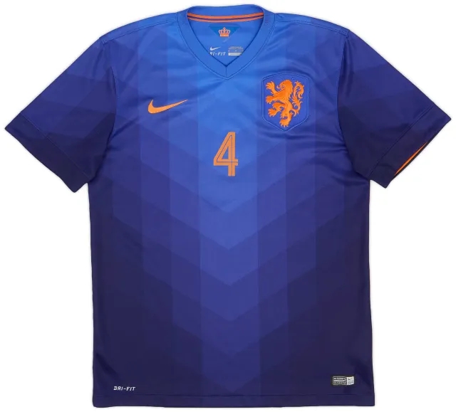 Nike 2014-15 Netherlands Away Shirt #4 - 9/10 - (M)