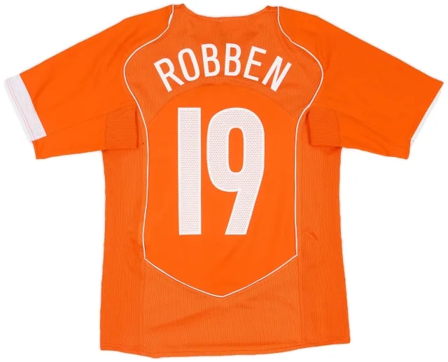 Nike 2004-06 Netherlands Home Shirt Robben #19 - 6/10 - (S)