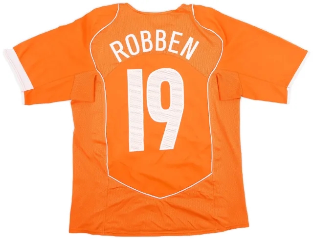 Nike 2004-06 Netherlands Home Shirt Robben #19 - 6/10 - (S)