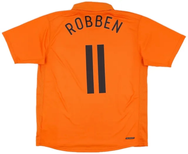 Nike 2006-08 Netherlands Home Shirt Robben #11 - 8/10 - (L)