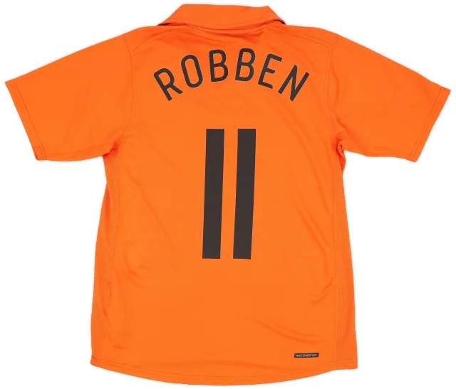 Nike 2006-08 Netherlands Home Shirt Robben #11 - 9/10 - (S)