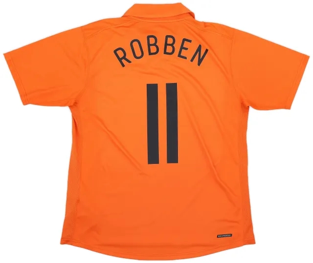Nike 2006-08 Netherlands Home Shirt Robben #11 - 9/10 - (L)