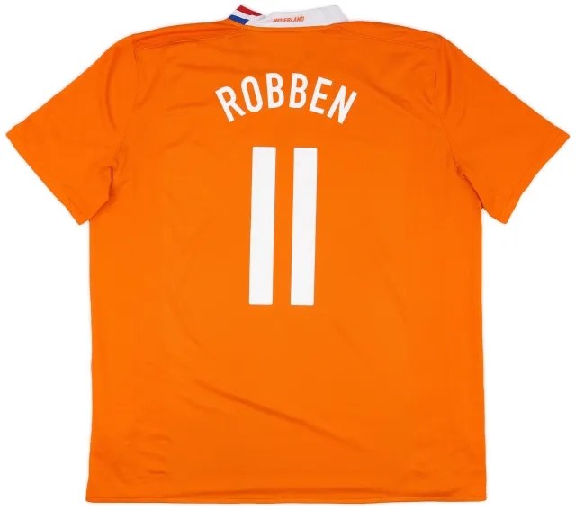 Nike 2008-10 Netherlands Home Shirt Robben #11 - 6/10 - (XXL)