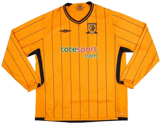 Umbro 2009-10 Hull City Home L/S Shirt - 9/10 - (XXL)