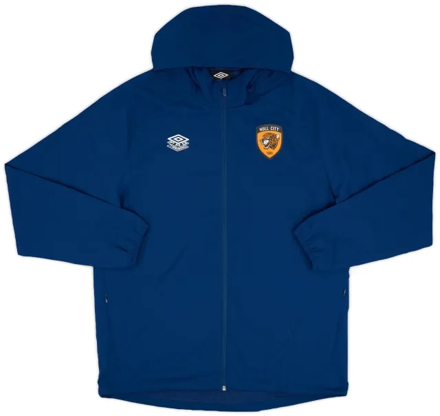 2021-22 Hull City Umbro Hooded Rain Jacket - 9/10 - (L)
