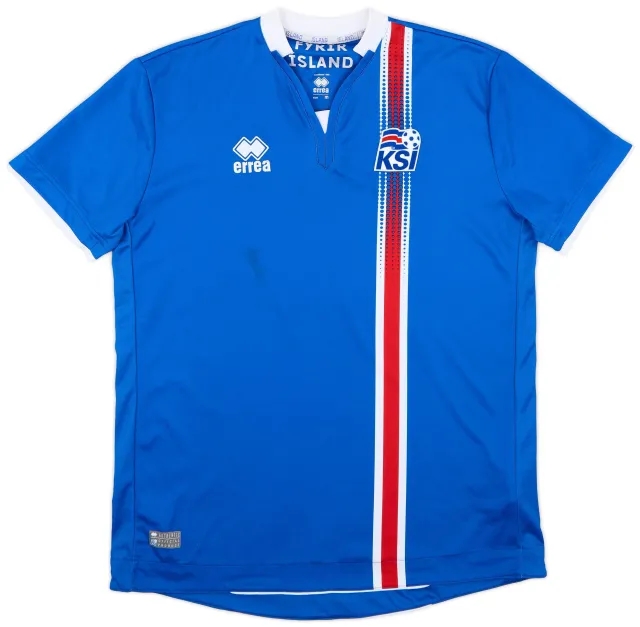Errea 2016-18 Iceland Home Shirt - 8/10 - (M)
