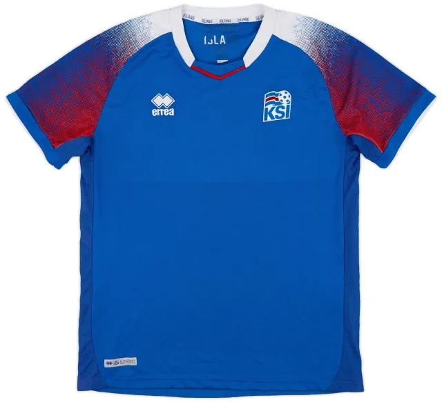 Errea 2018-19 Iceland Home Shirt - 8/10 - (L)