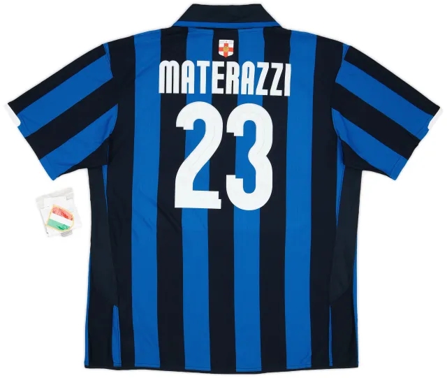 Nike 2007-08 Inter Milan Centenary Home Shirt Materazzi #23 (XXL)