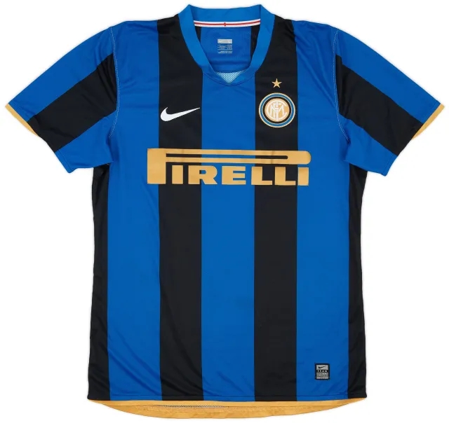Nike 2008-09 Inter Milan Match Issue Home Shirt #14