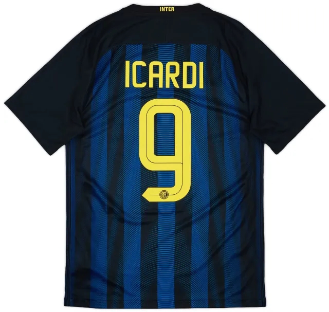 Nike 2016-17 Inter Milan Home Shirt Icardi #9 - 10/10 - (S)