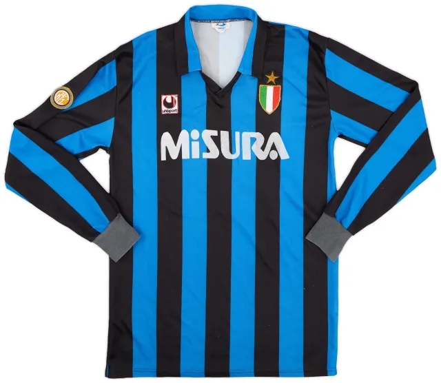1989-90 Inter Milan Home L/S Shirt - 6/10 - (L)