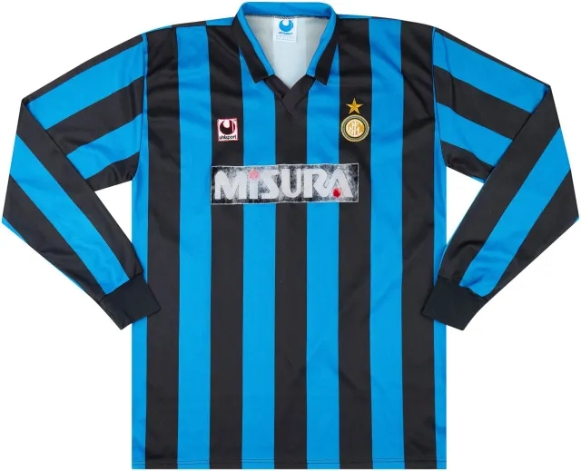1990-91 Inter Milan Home L/S Shirt - 6/10 - (XL)