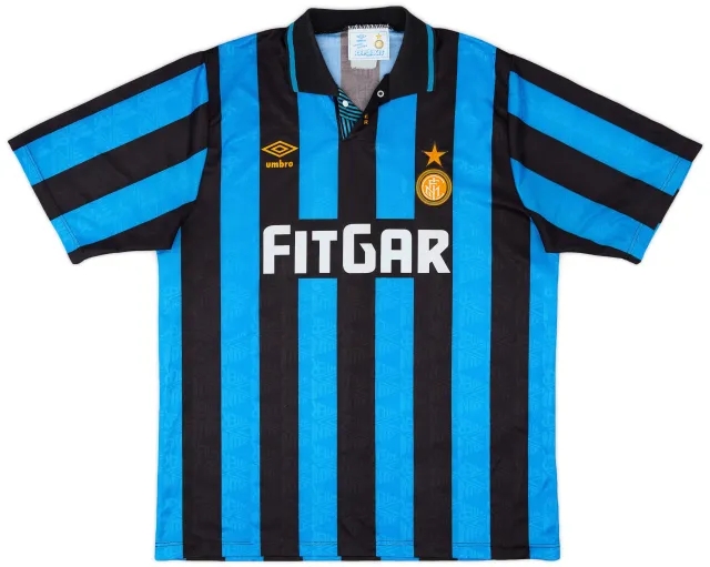 Umbro 1991-92 Inter Milan Home Shirt - 8/10 - (XL)