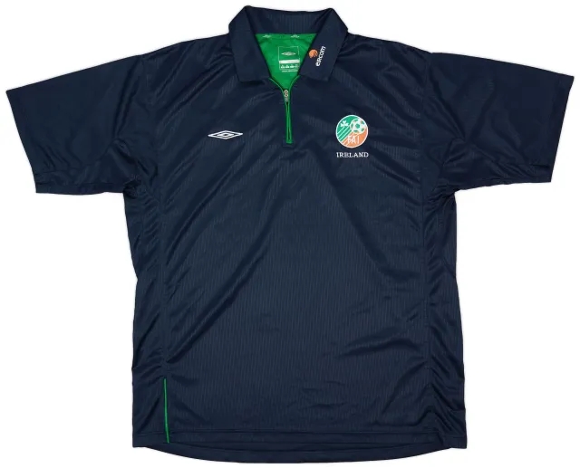 2002 Ireland Umbro 1/4 Zip Polo Shirt - 9/10 - (XL)