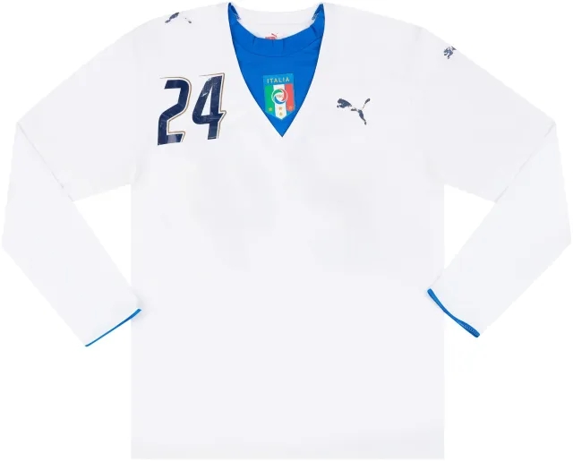 Puma 2006-07 Italy Match Issue Away L/S Shirt #24