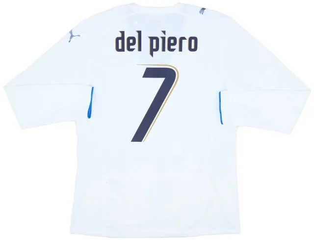 Puma 2006 Italy Player Issue Away L/S Shirt Del Piero #7 - 6/10 - (XL)