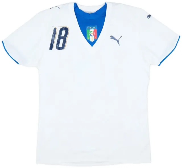 Puma 2006 Italy Player Issue Away Shirt #18 - 5/10 - (L)