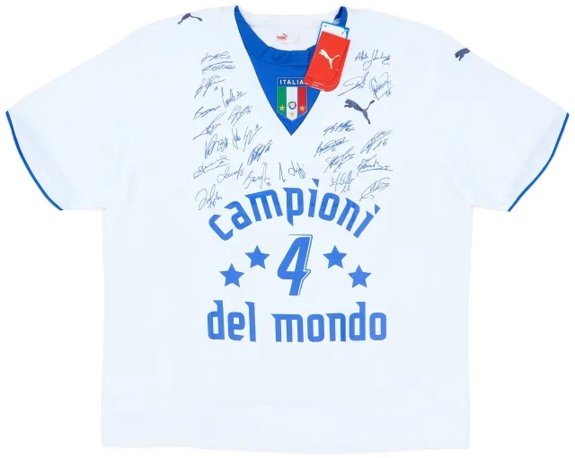 Puma 2006 Italy 'Campioni del Mondo' 'Signed' Away Shirt (XXL)