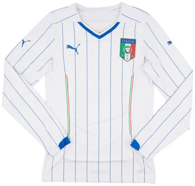 Puma 2014-15 Italy Player Issue Away L/S Shirt - 9/10 - (XL)