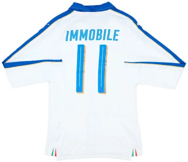 Puma 2016-17 Italy Player Issue (ACTV Fit) Away L/S Shirt Immobile #11 (L)