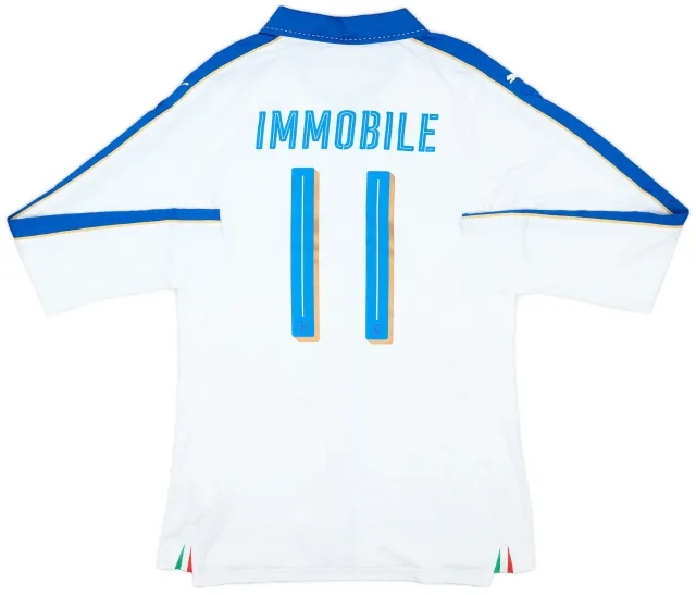 Puma 2016-17 Italy Player Issue (ACTV Fit) Away L/S Shirt Immobile #11 (XXL)