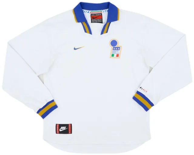 Nike 1996-97 Italy Away L/S Shirt - 6/10 - (XL.Boys)