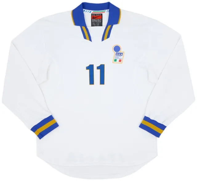 Nike 1996-97 Italy Player Issue Away L/S Shirt #11 - 9/10 - (L)