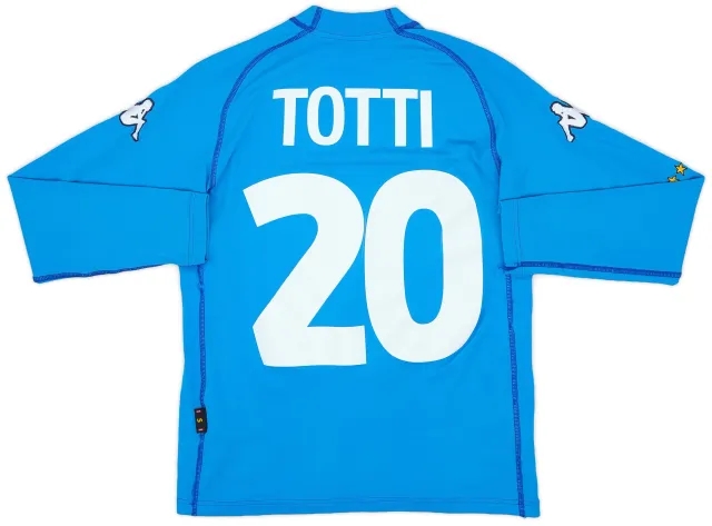 Kappa 2000-01 Italy Home L/S Shirt Totti #20 - 8/10 - (S)