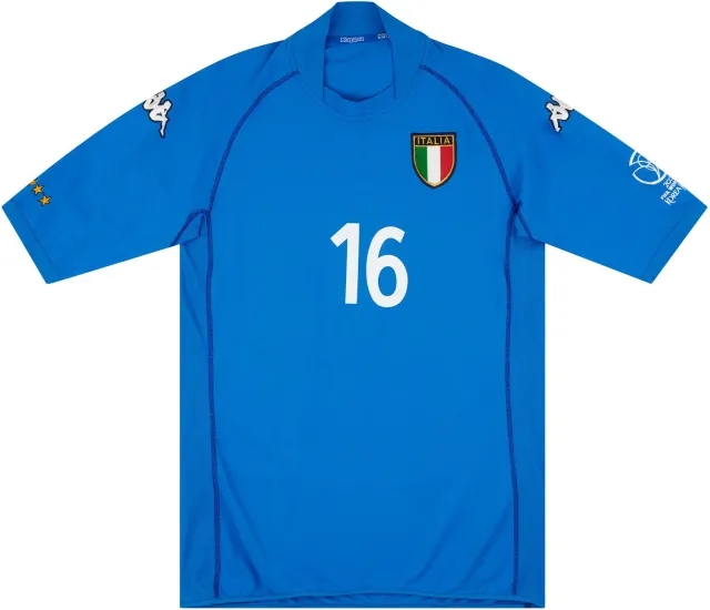 Kappa 2002 Italy Match Issue World Cup Signed Home Shirt Di Livio #16