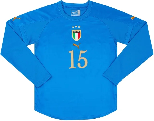 Puma 2004-05 Italy Women Match Issue Home L/S Shirt #15