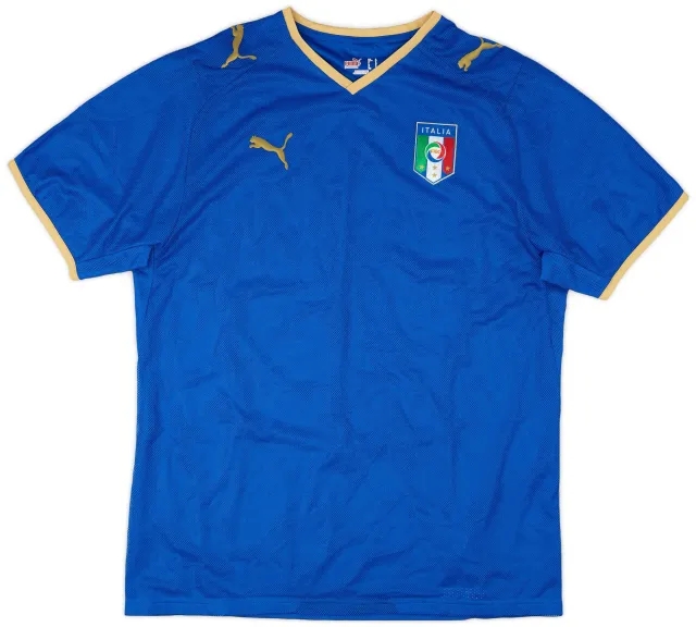 Puma 2007-08 Italy Home Shirt - 8/10 - (L)