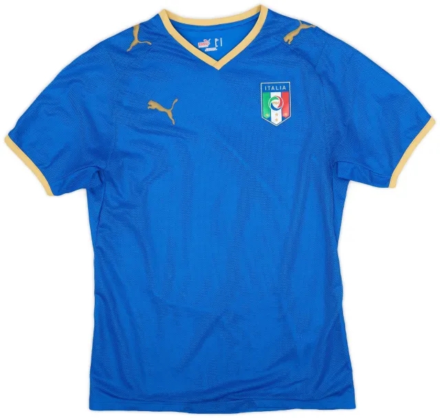 Puma 2007-08 Italy Home Shirt - 5/10 - (S)