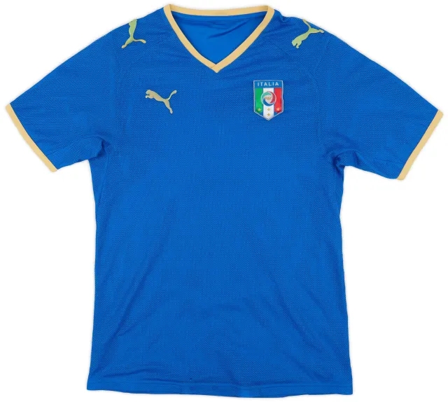 Puma 2007-08 Italy Home Shirt - 5/10 - (S)