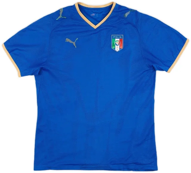 Puma 2007-08 Italy Home Shirt - 4/10 - (L)